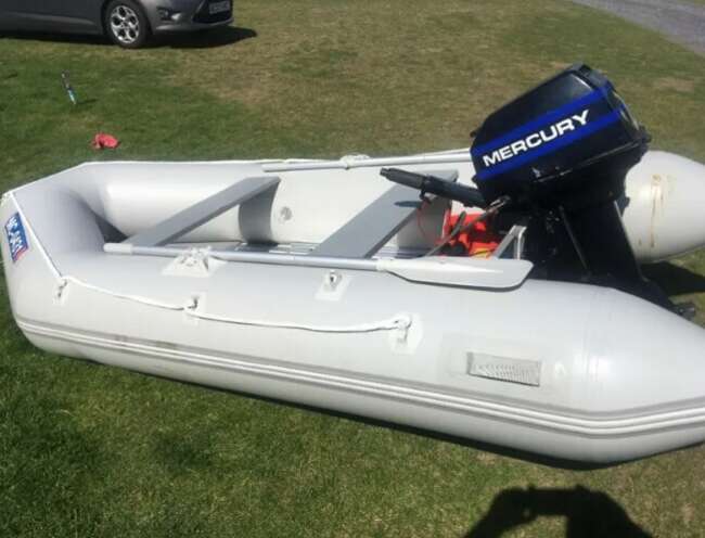 15’ Rib Boat plus 7HP Mercury Engine