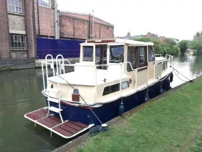 1980 River Boat Moored on Port Meadow