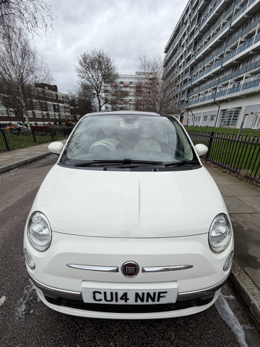 2014 Fiat 500 1.2 Lounge 3dr [Start Stop] - Manual - Petrol - White. 