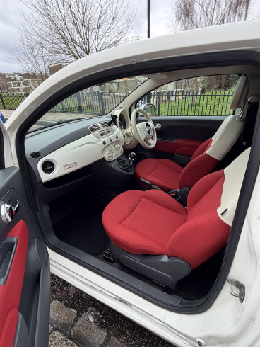 2014 Fiat 500 1.2 Lounge 3dr [Start Stop] - Manual - Petrol - White. 