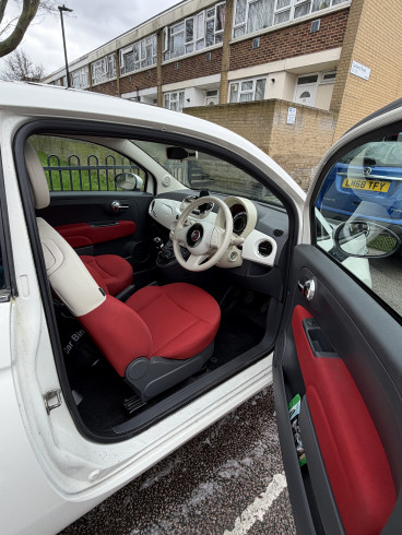 2014 Fiat 500 1.2 Lounge 3dr [Start Stop] - Manual - Petrol - White. 