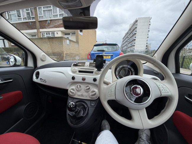 2014 Fiat 500 1.2 Lounge 3dr [Start Stop] - Manual - Petrol - White. 