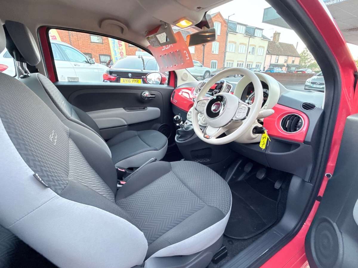 2016 Fiat 500 1.2 ECO Pop Star Hatchback 3dr Petrol Manual Euro 6 (s/s) (69 bhp)