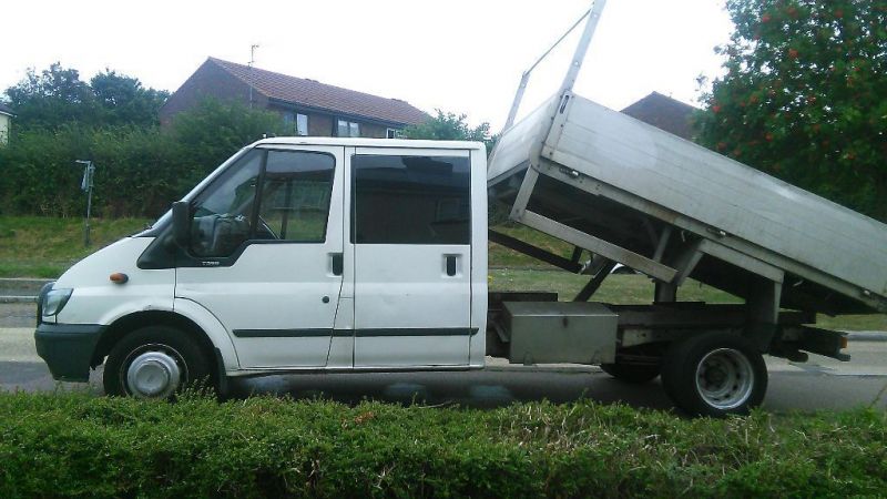 2001 Ford transit crew cab tipper may swap for a van image 1